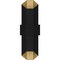 Quoizel Chasm Outdoor Wall Led Light Matte Black Gold CHS8407MBKG - alternate 3